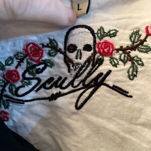 Scully Men's Skulls Pearl Snap Western Cowboy Shirt Black L